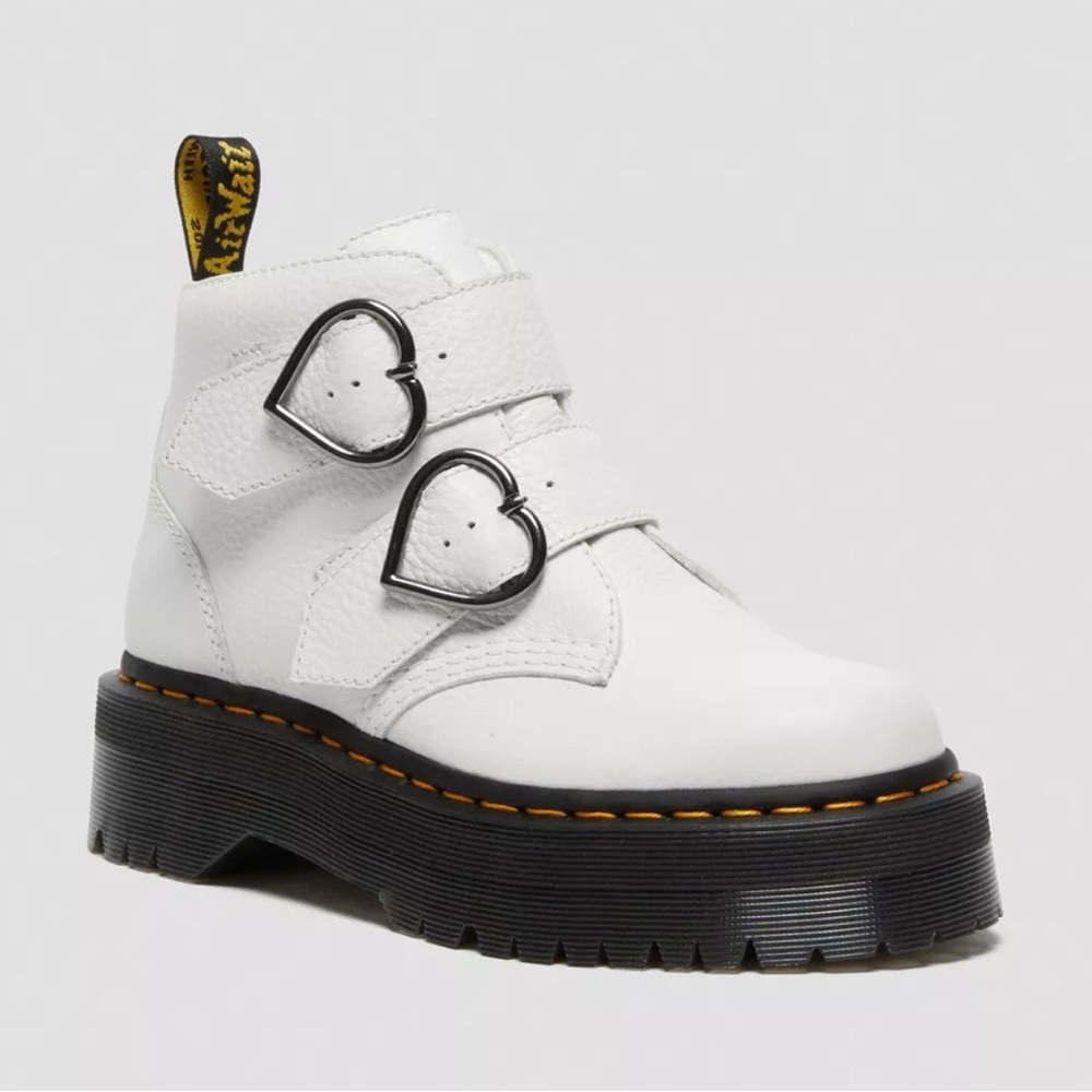 Dr. Martens Devon Heart Leather Platform Boots - Picture 9 of 15
